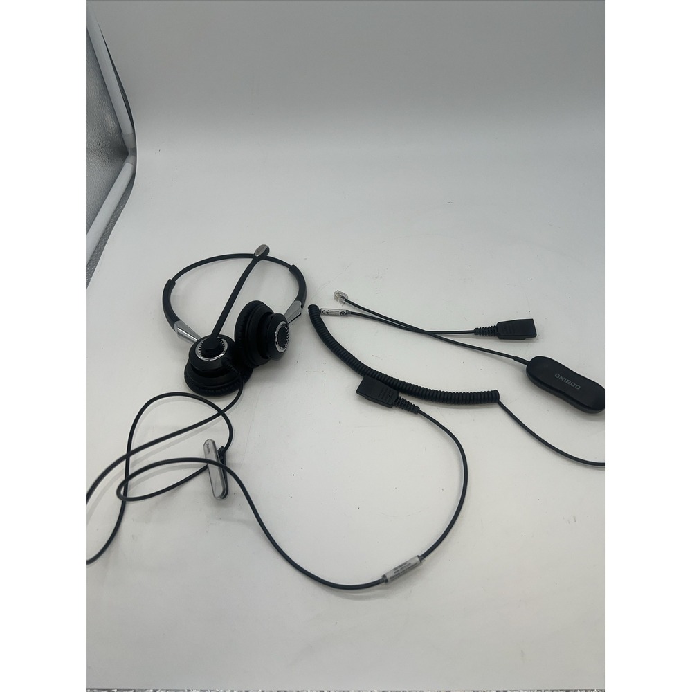 Jabra BiZ 2400 Stereo Corded Noise Canceling QD Headset 2409-820-205 with GN1200